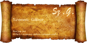 Szenes Gábor névjegykártya