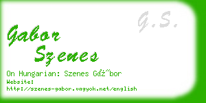 gabor szenes business card